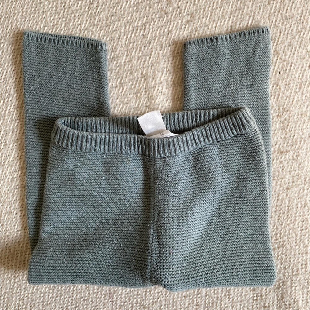 Carter's Little Planet Organic cotton knit leggings color sage - Picture 6 of 6